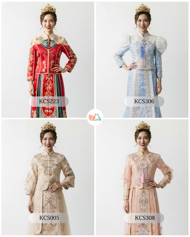 中式秀禾風婚紗禮服實拍